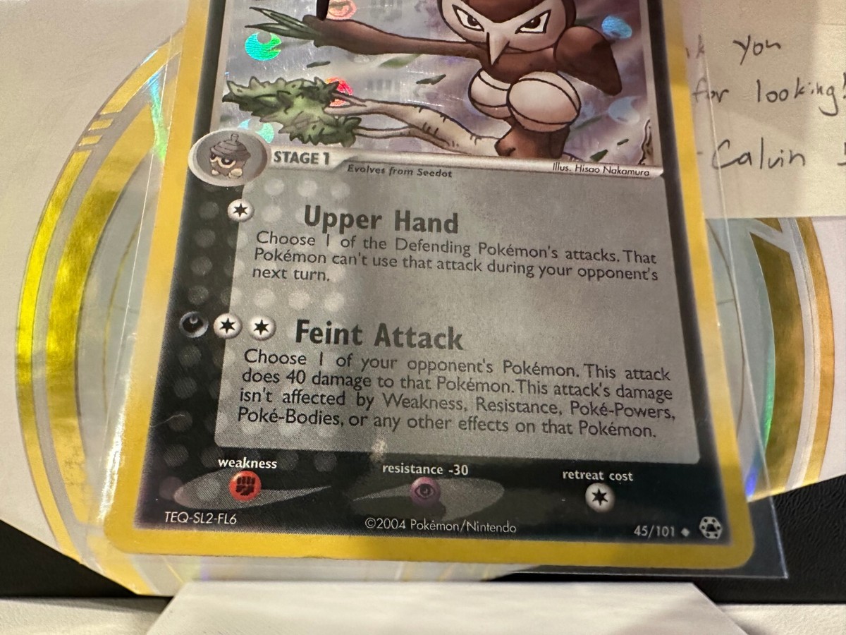 Pokemon NUZLEAF Card EX HIDDEN LEGENDS 45/101 Uncommon (Reverse