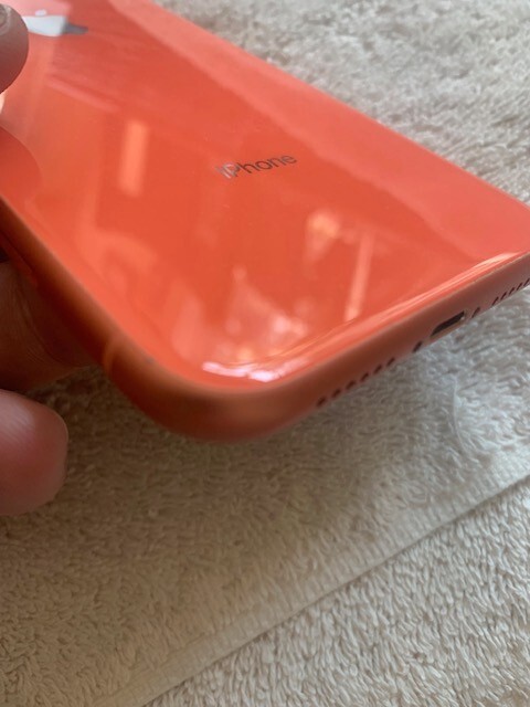 Apple iPhone XR back rear housing glass chasis Coral / Orange ( B