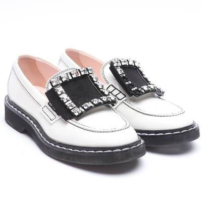 Halbschuhe Roger Vivier Weiß Schwarz 35 EUR