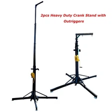 2pcs 19ft Heavy Duty Crank Stand Stage Speaker Truss System Stand 550LBS/PC