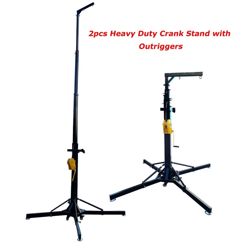 2pcs 19ft Heavy Duty Crank Stand Stage Speaker Truss System Stand 550LBS/PC-