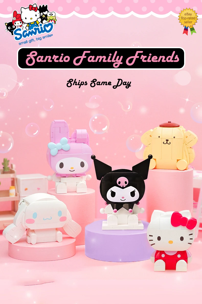 ✓ Official Sanrio Chibi Kuromi Hello Kitty & More Building Block