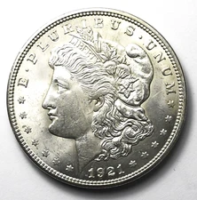 1921 $1 Morgan Silver One Dollar US Coin Pitted VAM 41B AU-Unc