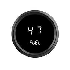 2 116 Universal Digital Fuel Gauge White Leds Black Bezel Lifetime Warranty