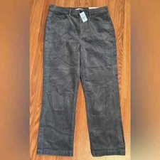 Loft Women's The Straight High Rise Gray Corduroy Pants NWT Size 29 Petite