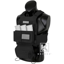 KRYDEX Low Vis Slick Armor Carrier & MK3 MK4 Micro Fight Chassis Chest Rig Black