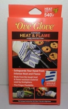 THE OVE GLOVE New Heat & Flame Non Slip Hand Protection Cotton Oven Mitt 