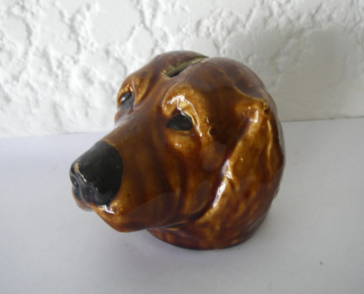 ANCIENNE TIRELIRE CASSER Chien Ceramique Antique Nipper Ceramic Money