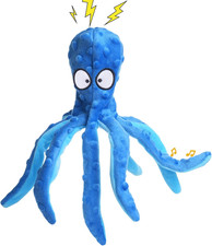 Plush Octopus Dog Toy with Squeaker, No Stuffing for Safety, Soft and Durable Du