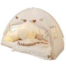 Twin Bed Tent Canopy for Kids Toddler Tents Indoor Bed Bunk Sleep Twin Natural