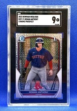ROMAN ANTHONY~ 2023 Bowman Chrome Mega Box ROOKIE #BCP-71🔥SGC 9 Mint