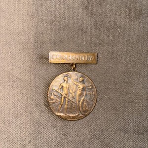 WW 1 Brass Medal Brotherhood Of Locomotive Fireman & Enginemen 1914