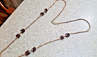 Guy Laroche Gold Long Link Chain Beaded Amber appr 36"L — photo 2