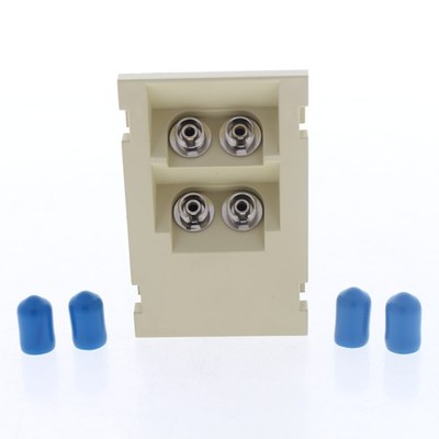 Leviton 41293-PFI Ivory Quad Duplex FC 45° 3Unit High MOS Phosphor Bronze Sleeve