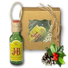 J&B Rare Blended Scotch Whisky Artisan Vintage Glass Bottle Ornament