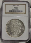 1878 S US Morgan Silver Dollar $1 NGC MS63