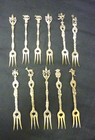 11 VINTAGE  5" SOUVENIR OLIVE-APPETIZER FORKS ITALY — photo 2