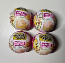 MGA s Miniverse Make It Mini Food Diner Series 3 Lot of 4 Sealed Balls