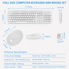 Wireless Keyboard and Mouse Combo 104 Keys with number pad and mouse for Windows