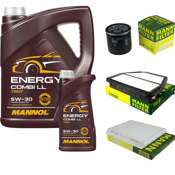 Mann Inspektionspaket 6L Mannol Energy 5W-30 FüR Chevrolet Captiva 2.4-image
