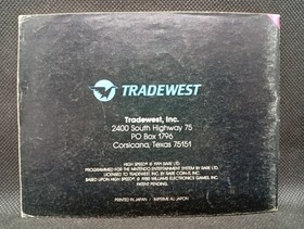 High Speed, notice - Nintendo NES EU PAL - NES-8H-FRA