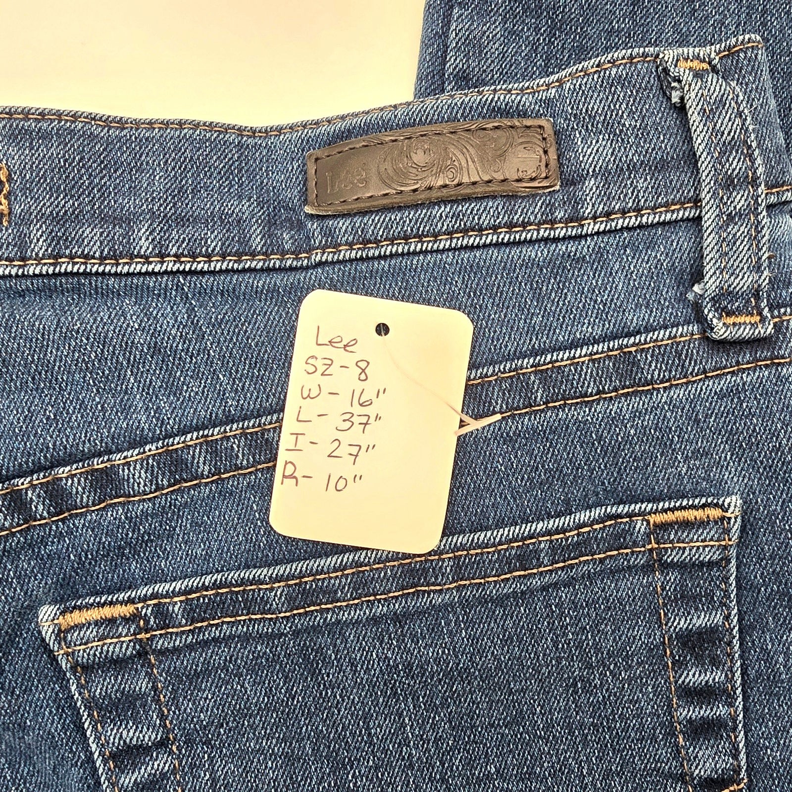 Lee Blue Relaxed Fit Denim Jeans Pants 8 Petite image 5