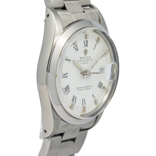 Rolex Date 15000 Oyster Stainless Steel White Dial Automatic Men's Watch 34mm - Picture 4 of 6
