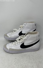 Nike Kids Blazer Mid '77 DA4086-100 White Black Lace-Up Sneaker Shoes Size 7Y