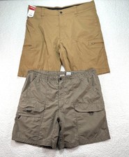 Wrangler  Sportsman Nylon Cargo Shorts Men's 40 Lot of 2 Outdoor Cargo Fishing