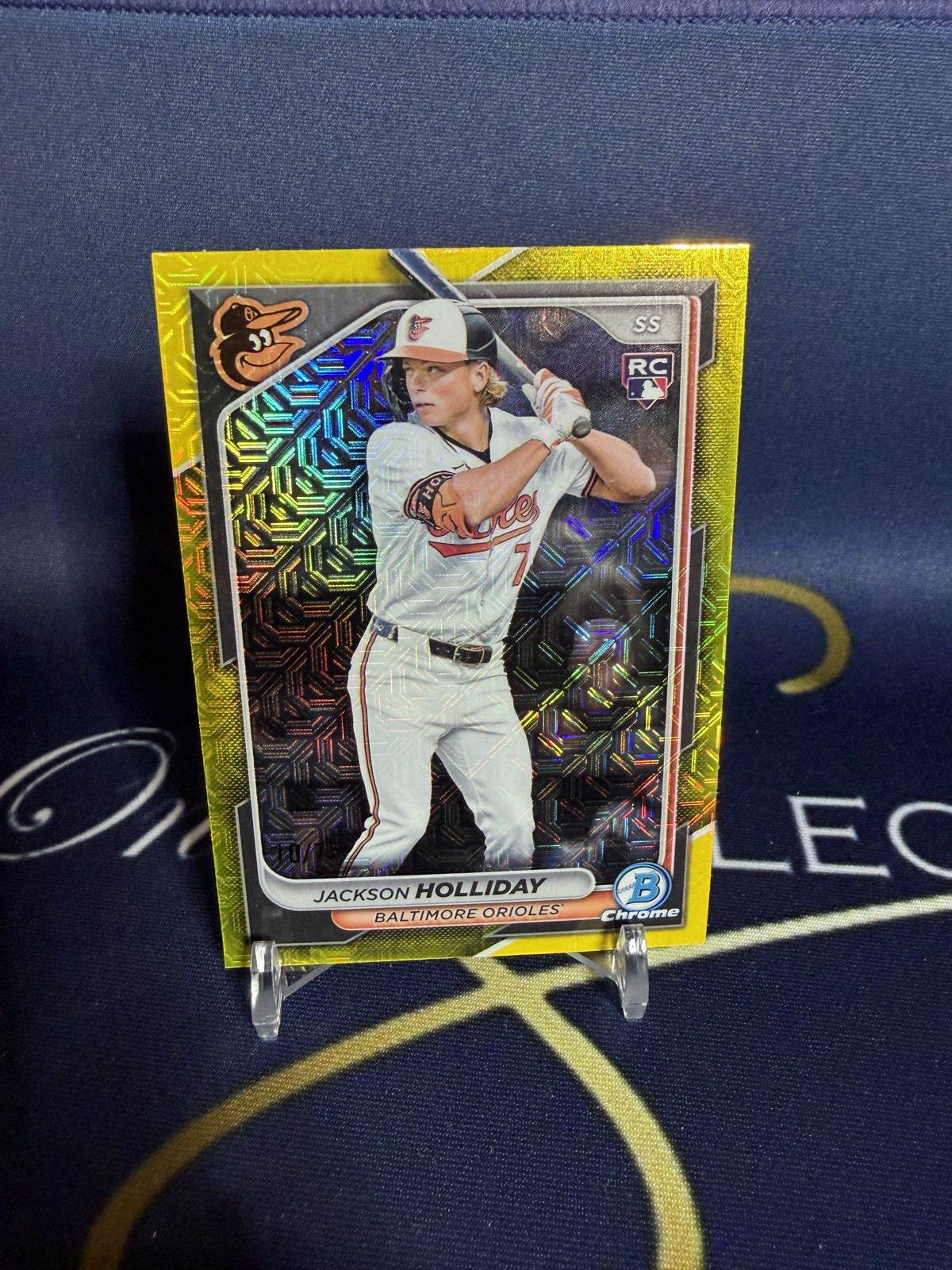 2024 Bowman Chrome - Jackson Holliday #26 Yellow Mojo Refractor /75 (RC)