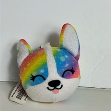 Dog rainbow color plush stuffed animal toy