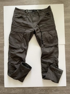 G-Star RAW Rovic Zip 3D Straight Tapered Cargo Pants Raven 34x36 D02190