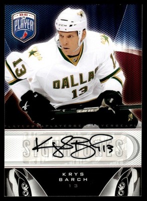 2009-10 Upper Deck Be A Player Signatures Krys Barch Auto Dallas Stars #S-KB