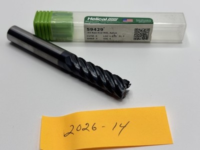 Helical 59429  1/2'' 7 flute carbide chip breaker End Mill .030 radius New in box