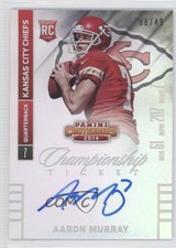 2014 Contenders Championship Ticket 8/49 Aaron Murray (Profile View) Auto 3c4