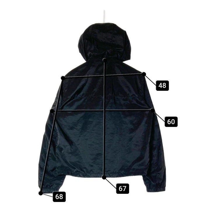 Giacca PRADA SGA466 R131 1060 Triangolo Placca Nylon Cappuccio Nero Tg 50 con