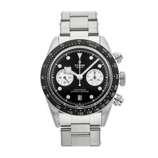 Tudor Black Bay Chronograph Steel Auto 41mm Black Dial Bracelet Watch 79360N