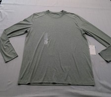 New Free Fly Apparel Mens Bamboo Shade Crew Shirt Sz Medium Agave Green Heather