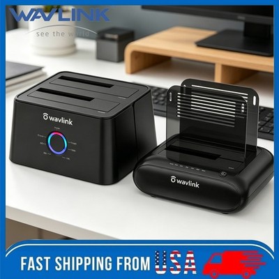 External Hard Drive Docking Station 2.5/3.5in HDD SSD SATA USB Hard Drive Reader