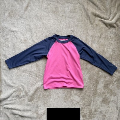 Columbia Girls Long Sleeve Shirt Size 4 Blue Pink Gently Used