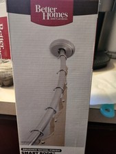 Better Homes  Gardens 50" to 72" Curved Shower Curtain Rod, Brushed Nickel