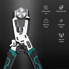 10-in-1 Wire Stripper Tool,Wire Strippers,Cable Cutters,CR-V Multifunctional ...