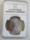 1884 S Morgan Silver Dollar $1 NGC MS 63 Beautiful Coin