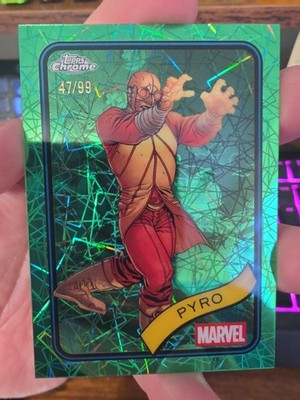 Topps Chrome Marvel 2025 | Pyro Green Lazer /99 | #66