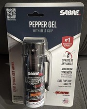 Sabre Crossfire Pepper Gel Max Strength With Belt Clip Deploys From Any Position