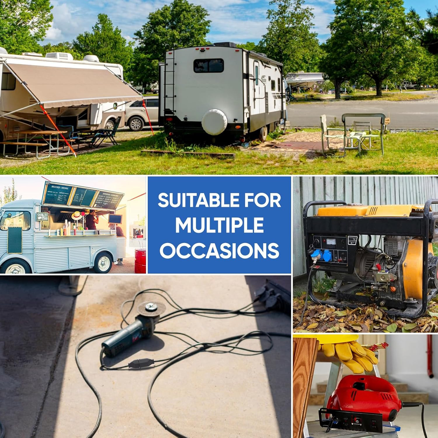 Extension Cord Repair Replacement Ends,Male and Female Electrical Plug Ends，Male