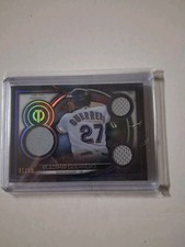 2020 Topps Tribute - Tribute Triple Relics Vladimir Guerrero Limited To 21/50.