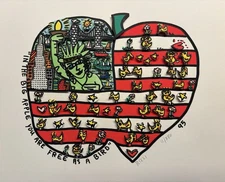 James RIZZI: Original 3D "IN THE BIG APPLE YOU ARE FREE AS A BIRD", Autographed