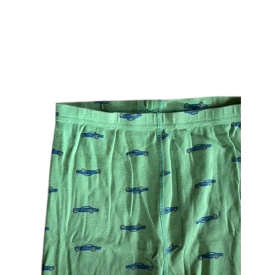 Pantalones cortos de pijama Hanna Andersson verde y azul estampado de coche para niño talla 14 Foto 4 de 4