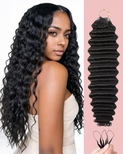 Human Crochet Hair for Black Women, 18 Inch Feather Human Hair Crochet Extensi